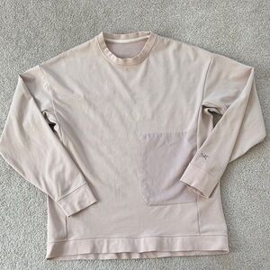 Arc'teryx Momenta Long Sleeve Crew Cotton Blend Light Pink Size M